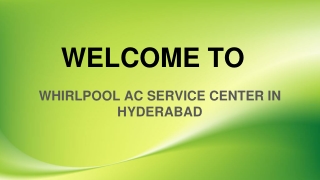 Whirlpool Ac Service Center In HYderabad