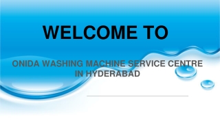 Onida Washing Machine Service centre In Hyderabad