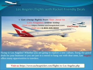 Los Angeles Flights with Pocket-Friendly Deals