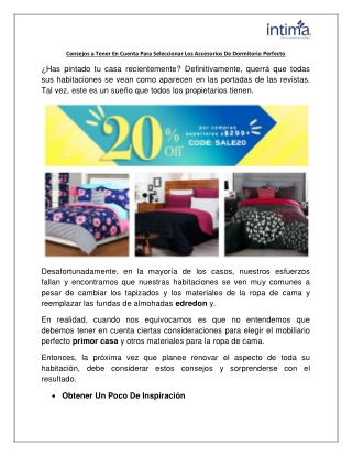 Consejos a Tener En Cuenta Para Seleccionar Los Accesorios De Dormitorio Perfecto