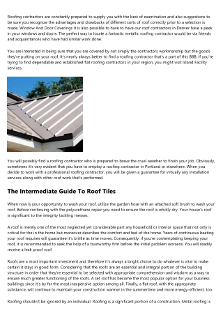 A Beginner's Guide To Cheap Roofing