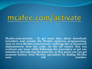 MCAFEE.COM/ACTIVATE- MCAFEE ANTIVIRUS