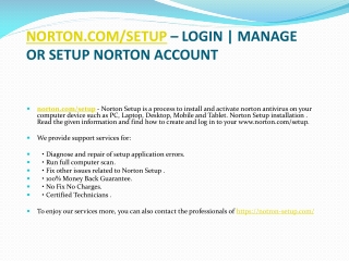 NORTON.COM/SETUP NORTON ANTIVIRUS