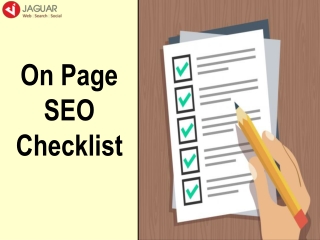 On Page SEO Check List