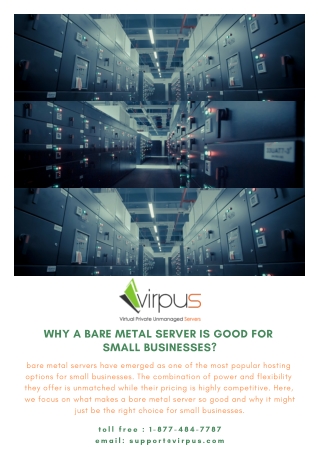 Why a Bare Metal Server is good for Small Businesses?