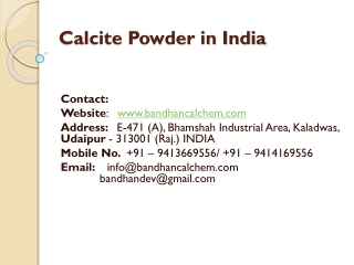 Calcite Powder in India