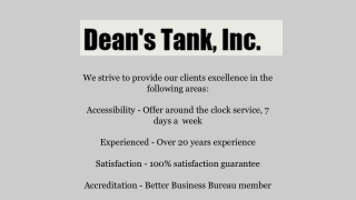 Dean's Tank