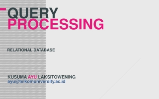 QUEry processing relational database