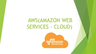 AWS(AMAZON WEB SERVICES - CLOUD)