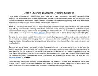 Obtain Stunning Discounts By Using Coupons