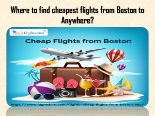 Book your cheapest flights from Boston to Anywhere in US