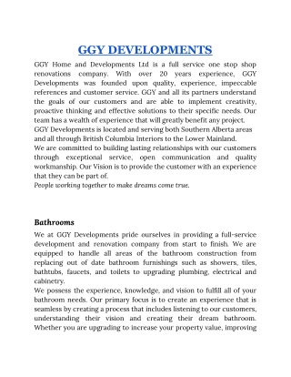 GGY Developments