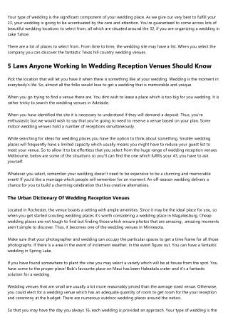 A Productive Rant About Small Wedding Reception