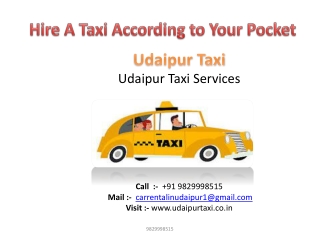 Hire A Taxi According to Your Pocket