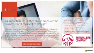 Insurance firm uses Office 365 to empower the business, boost competitive strengths