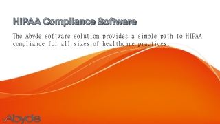 HIPAA Compliance Software/Abyde