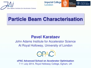 Particle Beam Characterisation