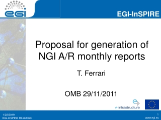 Proposal for generation of NGI A/R monthly reports