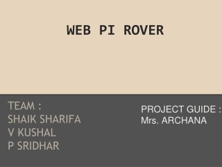 WEB PI ROVER