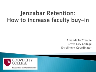 Jenzabar Retention: How to increase faculty buy-in