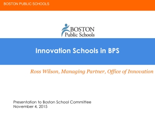 Innovation Schools in BPS