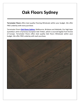 Laminate Flooring Sydney