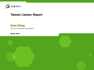 Taiwan Liaison Report