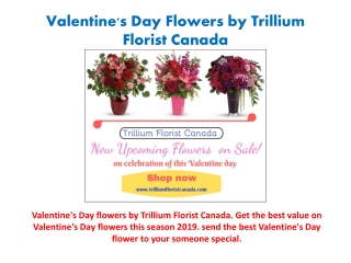 Valentine's Day Flowers by Trillium Florist Canada