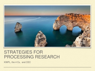 Strategies for Processing Research