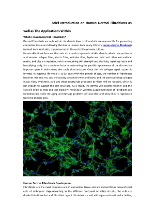 human dermal fibroblasts