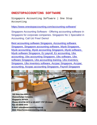 Singapore Accounting Software