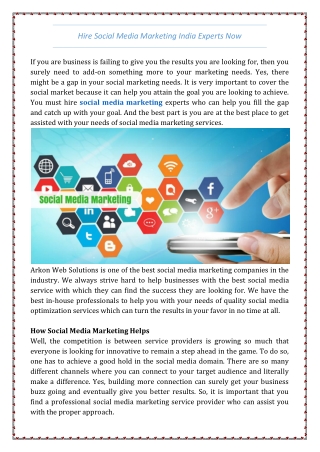 Social Media Marketing India | Social Media Optimization Services