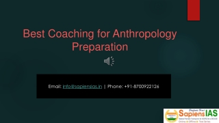 Best Coaching for Anthropology Preparation