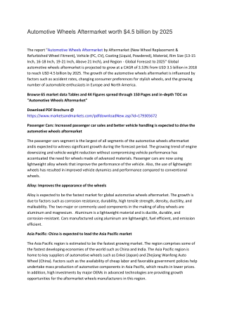 Automotive Wheels Aftermarket worth $4.5 billion by 2025