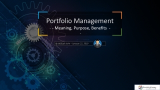 Portfolio Management – Meaning, Purpose,Benefits