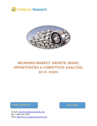 Global Bearings Market To Exceed US$ 141.3 Bn By 2023