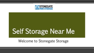 Self Storage Near Me |Stonegatestorage