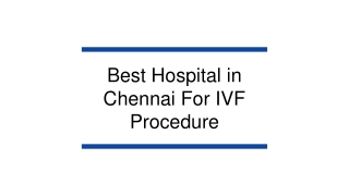 Best Hospital in hyderabad For IVF Procedure