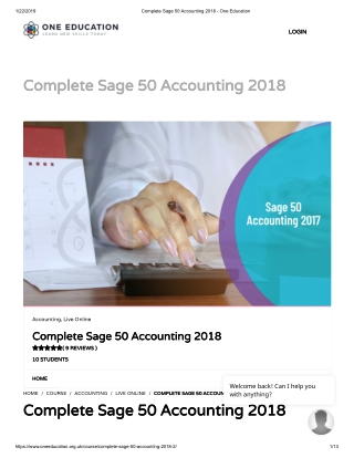 Complete sage 50 accounting 2018 - One Education