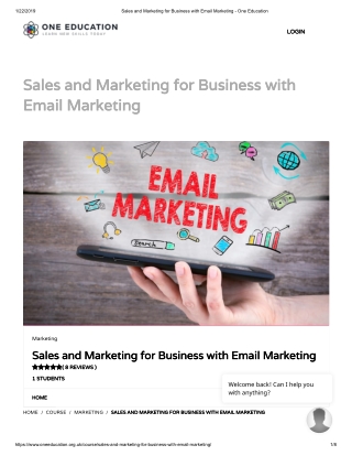 Sales and Marketing for Business With Email Marketing - One Education
