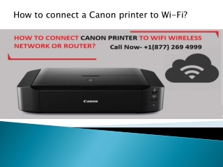 How to connect a Canon printer to Wi-Fi