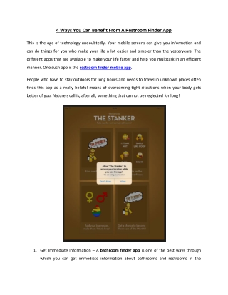 4 Ways You Can Benefit From A Restroom Finder App