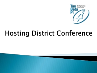 Hostin g District Conference