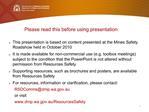 Please read this before using presentation