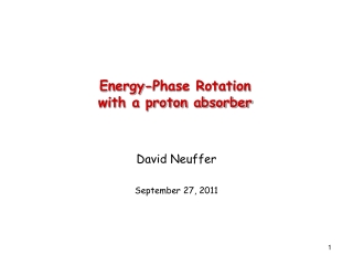 Energy-Phase Rotation with a proton absorber