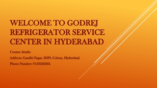 Godrej Refrigerator Service Center in Hyderabad