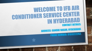 IFB Air Conditioner Service Center in Hyderabad