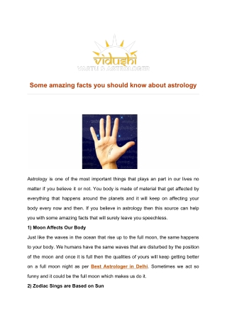 Some amazing facts you should know about astrology