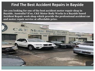 Find The Best Accident Repairs in Bayside