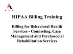 HIPAA Billing Training
